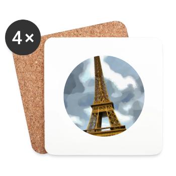 Eiffel tower - Coasters (set of 4) - white - Front