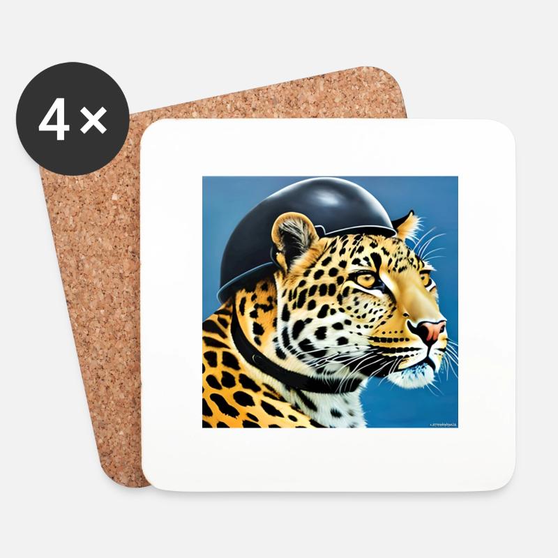 Free The Leopard - Untersetzer (4er-Set) - Weiß