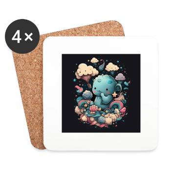 Fantasy - Coasters (set of 4) - white - Front