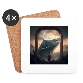 Whale - Untersetzer (4er-Set) - Weiß - Vorne