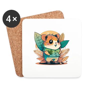 Cool Hamster 2 - Coasters (set of 4) - white - Front