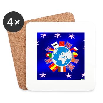 one world - Untersetzer (4er-Set) - Weiß - Vorne