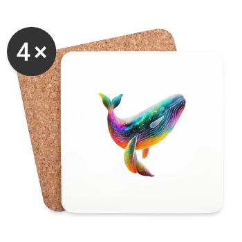 BALEINE MAJESTUEUSE - Dessous de verre (lot de 4) - blanc - Devant