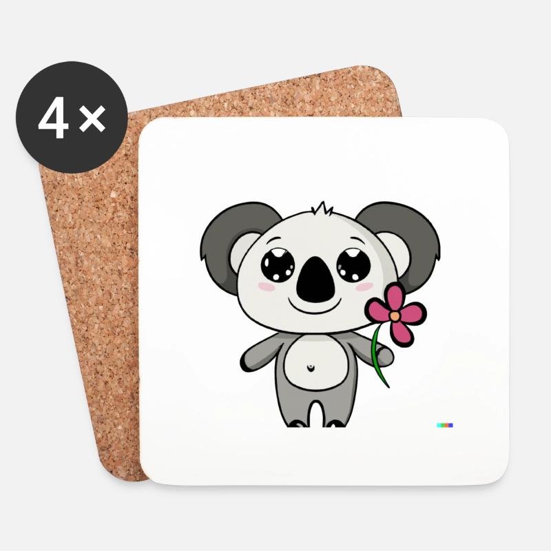 Cute cartoon panda - Untersetzer (4er-Set) - Weiß
