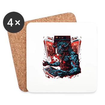 arcademon - Coasters (set of 4) - white - Front