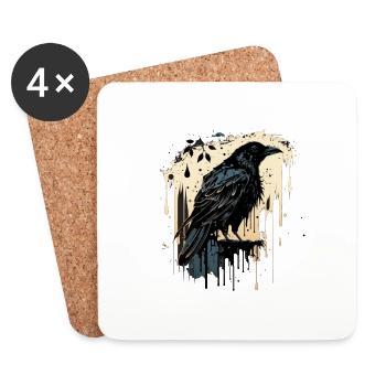 The Crow - Coasters (set of 4) - white - Front