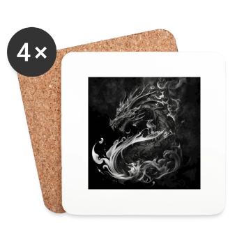 dragon light - Dessous de verre (lot de 4) - blanc - Devant