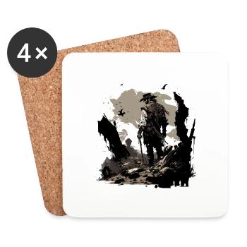 COWBOY - Coasters (set of 4) - white - Front
