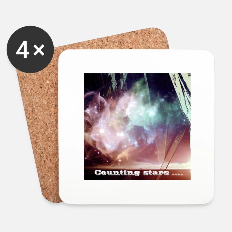 Counting stars - Untersetzer (4er-Set) - Weiß