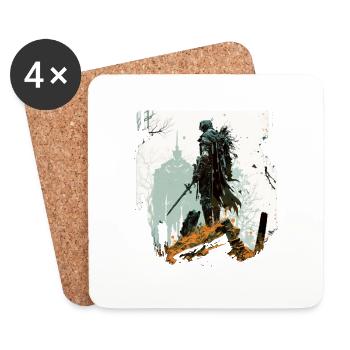 zu Glänzender Paladin - Untersetzer (4er-Set) - Weiß - Vorne