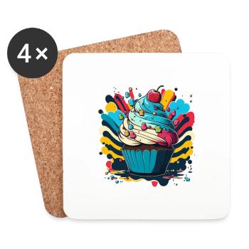 Sweet Cupcake - Coasters (set of 4) - white - Front