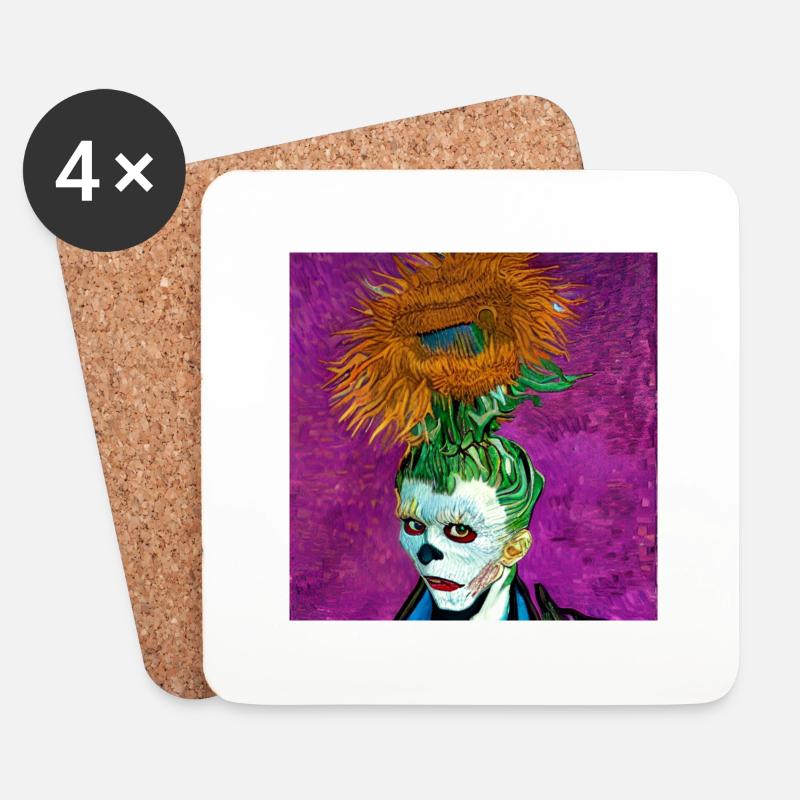 Van Gogh Kunst - Untersetzer (4er-Set) - Weiß