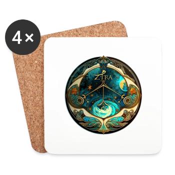 Surreales Gleichgewicht - Untersetzer (4er-Set) - Weiß - Vorne