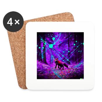 Psy Forest - Untersetzer (4er-Set) - Weiß - Vorne