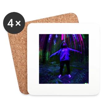 Deep Forest - Untersetzer (4er-Set) - Weiß - Vorne