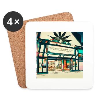 Modern Weed Club - Untersetzer (4er-Set) - Weiß - Vorne