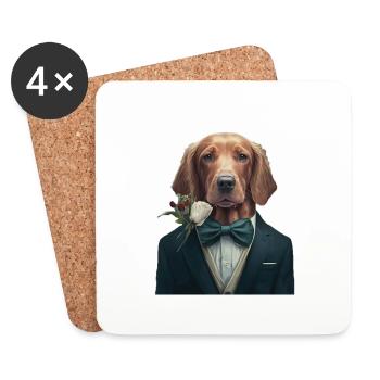 I'm not single, I have a dog - Coasters (set of 4) - white - Front