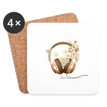 The new Flower Headset 2 - Coasters (set of 4) - white - Front