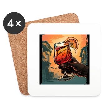 À votre santé - Dessous de verre (lot de 4) - blanc - Devant