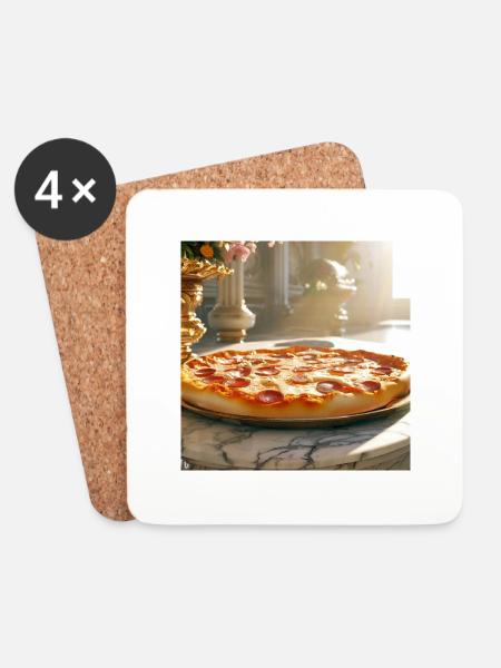 Pizza Lover Flavour - Untersetzer (4er-Set) - Weiß