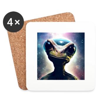 Alien artwork by Bruederchen - Untersetzer (4er-Set) - Weiß - Vorne