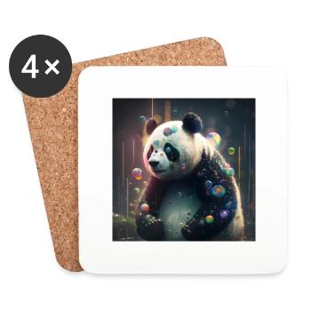 Hungry Panda - Untersetzer (4er-Set) - Weiß - Vorne