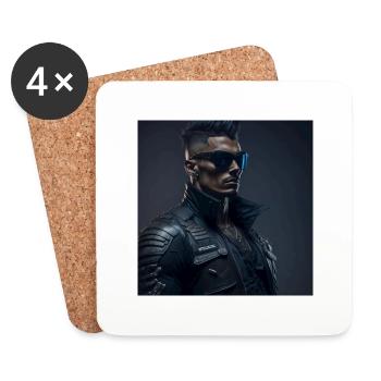 Policier Policier - Dessous de verre (lot de 4) - blanc - Devant