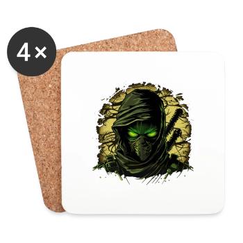 ninja - Coasters (set of 4) - white - Front