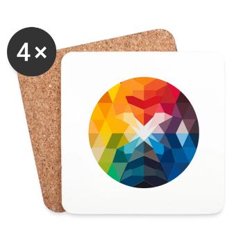 Sublimé Prisma - Untersetzer (4er-Set) - Weiß - Vorne
