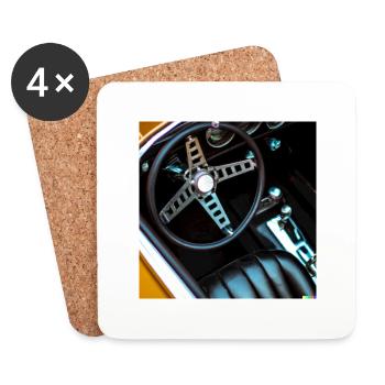 cooles vintage design eines Sport Autos - Untersetzer (4er-Set) - Weiß - Vorne