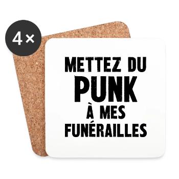 mettez du punk à mes funérailles - Dessous de verre (lot de 4) - blanc - Devant
