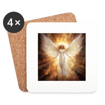 Woman Angel Fantazy - Coasters (set of 4) - white - Front