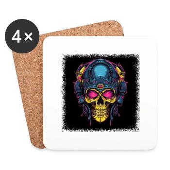 back print humor bday birthday present idea - Untersetzer (4er-Set) - Weiß - Vorne