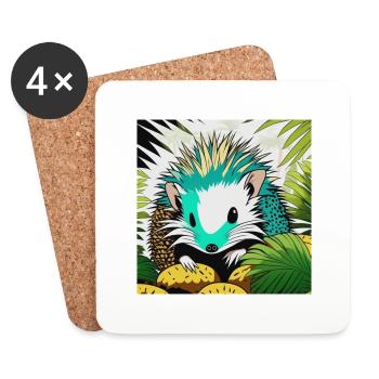 Tropical Tango - Dessous de verre (lot de 4) - blanc - Devant