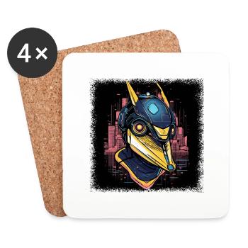 birthday animal bathing bird boar hunting present - Coasters (set of 4) - white - Front
