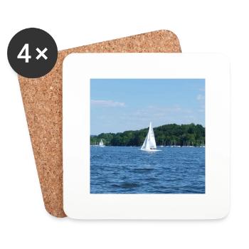 Boot - Untersetzer (4er-Set) - Weiß - Vorne