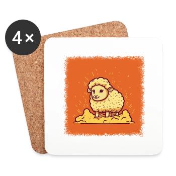 lion awesome anti racism gift idea statement - Untersetzer (4er-Set) - Weiß - Vorne