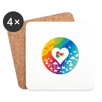 Cloud Love - Coasters (set of 4) - white - Front