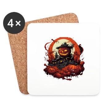 Halloween House - Coasters (set of 4) - white - Front