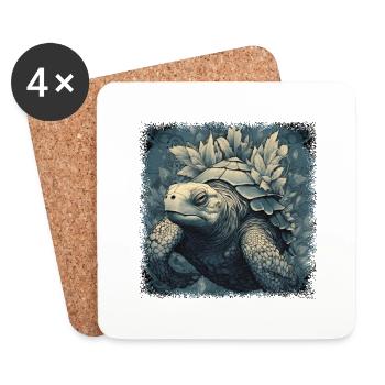 gift awesome earth planet climate animal park - Untersetzer (4er-Set) - Weiß - Vorne