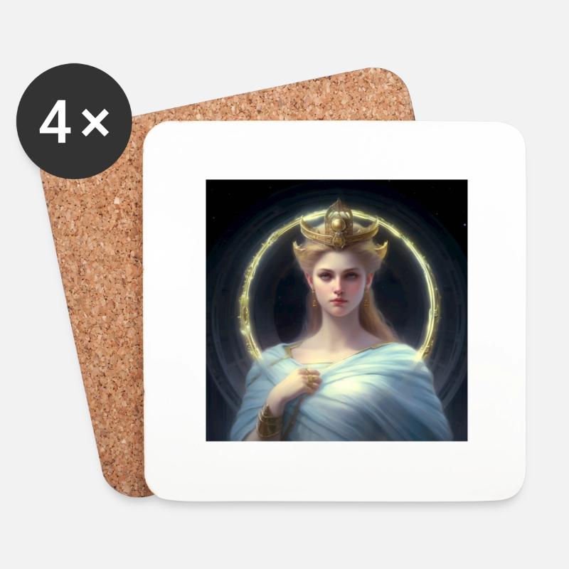 Die himmlische Aphrodite - Untersetzer (4er-Set) - Weiß