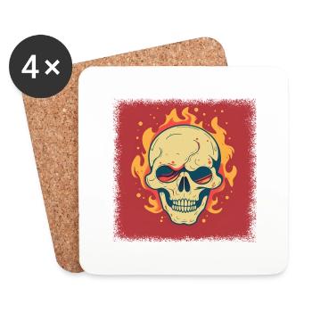 present board fuck you broken heart skeletal jokes - Untersetzer (4er-Set) - Weiß - Vorne
