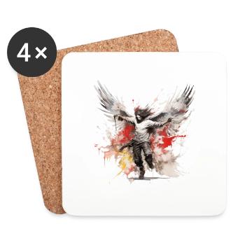 an angel - Coasters (set of 4) - white - Front