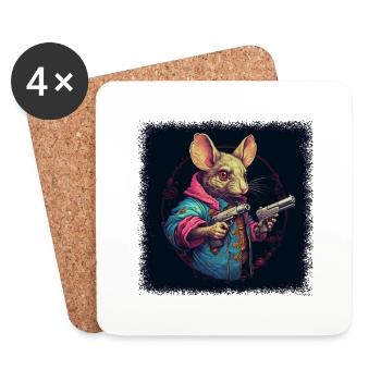 Ira bien mignon modeste idée actuelle clipart - Dessous de verre (lot de 4) - blanc - Devant