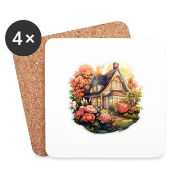 SunKissed Charm in a Summer Cottage - Untersetzer (4er-Set) - Weiß - Vorne