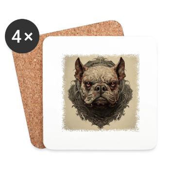 humor beagle dog rescue present idea geek present - Coasters (set of 4) - white - Front