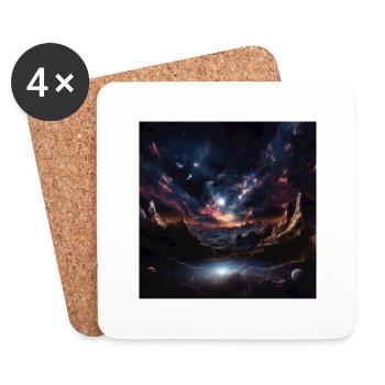 Space - Coasters (set of 4) - white - Front