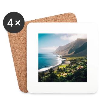 Tropical Island - Coasters (set of 4) - white - Front