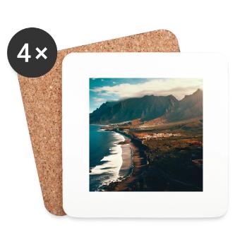 Island Mountains - Coasters (set of 4) - white - Front