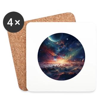 Galaxy Magic - Infinite Distance - Coasters (set of 4) - white - Front